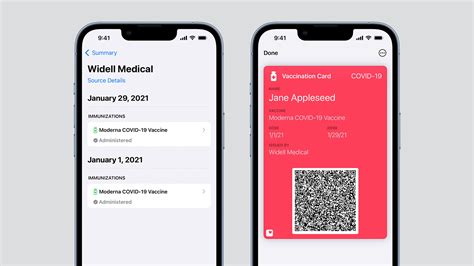 smart health card apple wallet ios 15|apple wallet covid card.